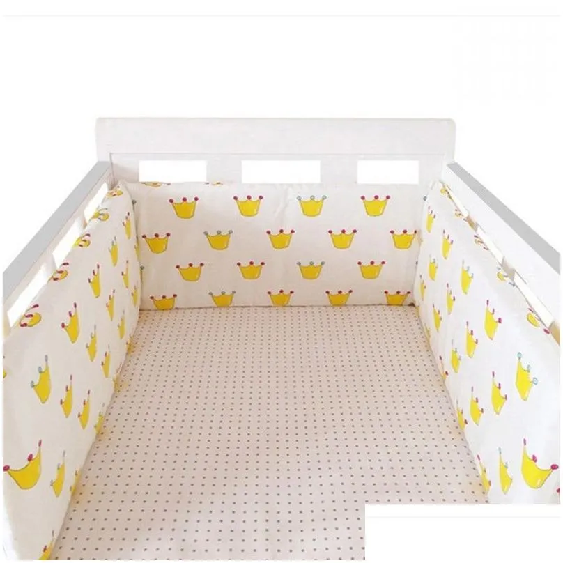 Bed Rails 20030cm Baby Crib Fence Cotton Bed Protection Railing Thicken Bumper Onepiece Crib Around Protector Baby Room Decor 230906