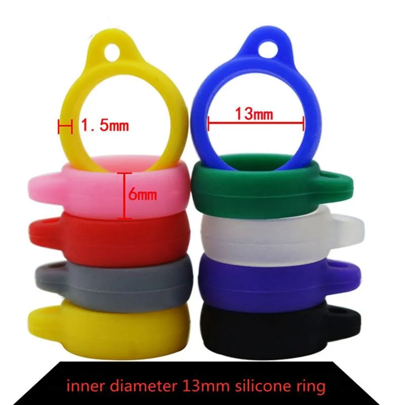 13mm 16mm 18mm 20mm 40mm Silicone Lanyard Band Silicon Necklace O Ring Clips for Disposable Pod Kit Flat Battery String Neck Rope Chain