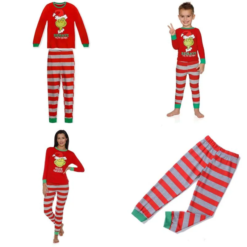 Matching Family Christmas Pajamas Toddler Boy Girl Unisex Sleepwear Nightwear H1014