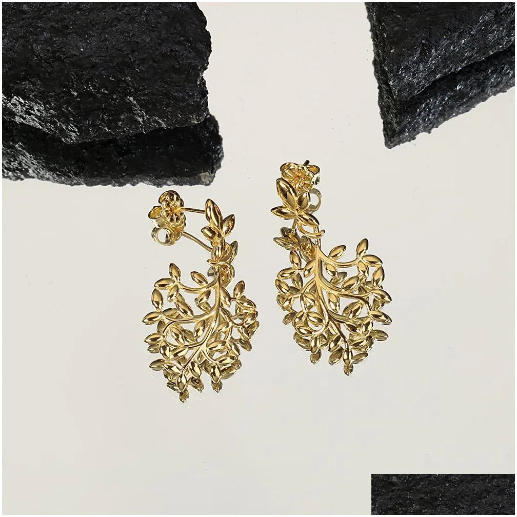 Pendant Necklaces Designer Leaf Female Gold For Women Sier Trendy Set Fashion Jewelry Mother Valentine Day Gift Girlfriend Accessories Otjkh