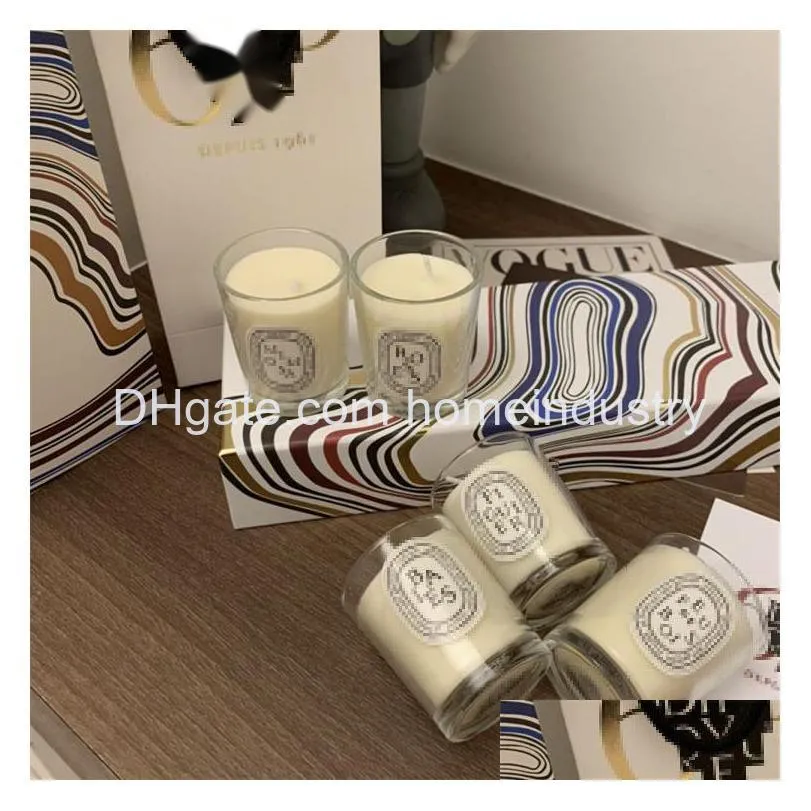 Candles Scented Fragrance Per Dip Colllection Bougie Pare Home Decoration Collection Summer Limited Christmas Riding Lantern Gift Dro Dhhcv
