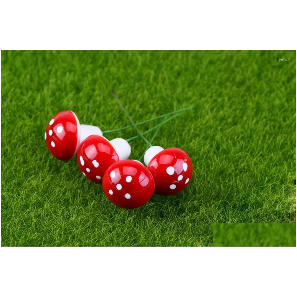 Garden Decorations 50pcs Simulation Foam Mini Resin Mushroom Fairy Toadstool Ornament Potted Plants Crafts