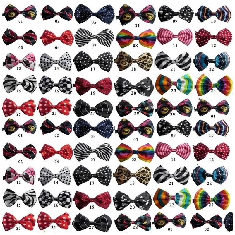 Dog Apparel 100Pc/Lot Pet Puppy Tie Bow Ties Cat Neckties Grooming Supplies For Small Middle 4 Model Ly05 Drop Delivery Home Garden Dhdn7