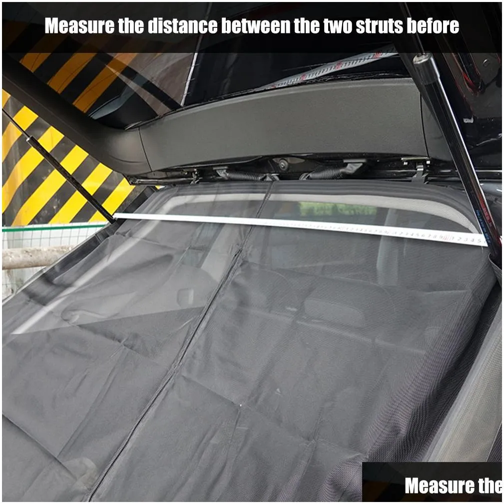 Universal Sunshade Cover Car Anti-Mosquito Anti-Flying Insects Curtain Trunk Sunshade Cover Mesh Camping UV Protection For SUV MPV Tail Door Mosquito