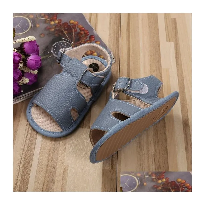 Sneakers Baby Girls Boys Sandals Summer Infant Simple Style Solid Color Soft Rubber Sole Shoes Toddlers Non-slip Prewalker 230427