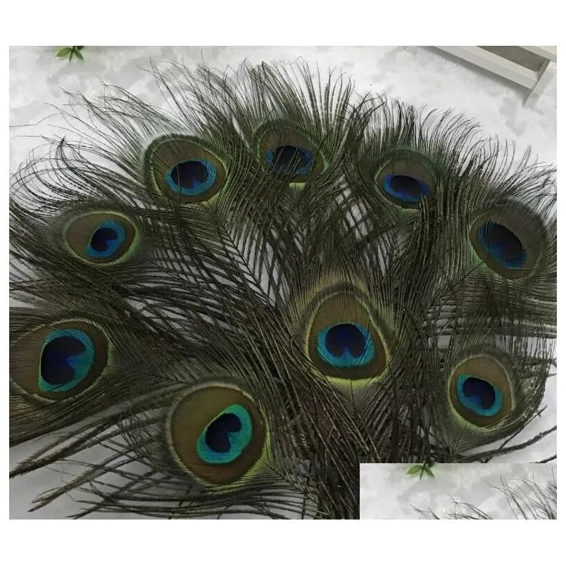 natural peacock feather 23-30cm diy clothing decoration plumage crafts g1094