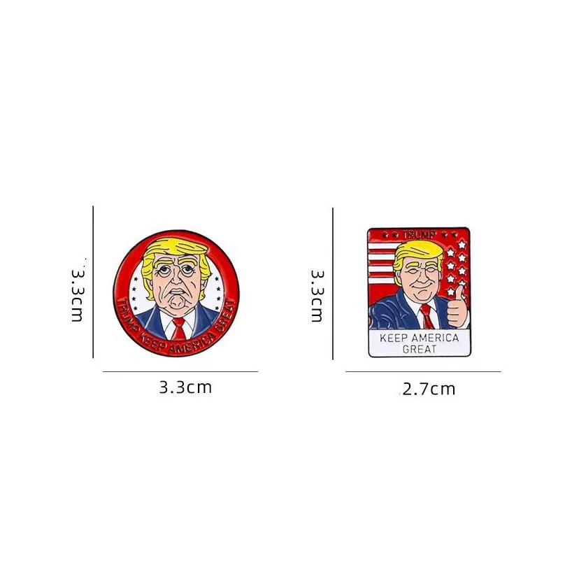 Other Festive & Party Supplies Trump Brooch Duck Brooches Alloy Metal Us Flags Make America Great Again Pin Drop Delivery Home Garden Otxre