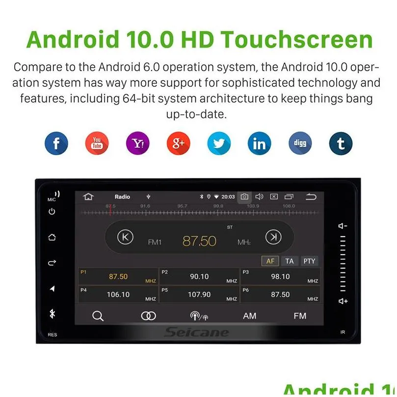 Car dvd Android 10.0 4 + 64G Dsp Ips Auto Radio Player Stereo Gps Navigatie for  Avanza 2003-2010 Unit Speler 7 Inch 4G