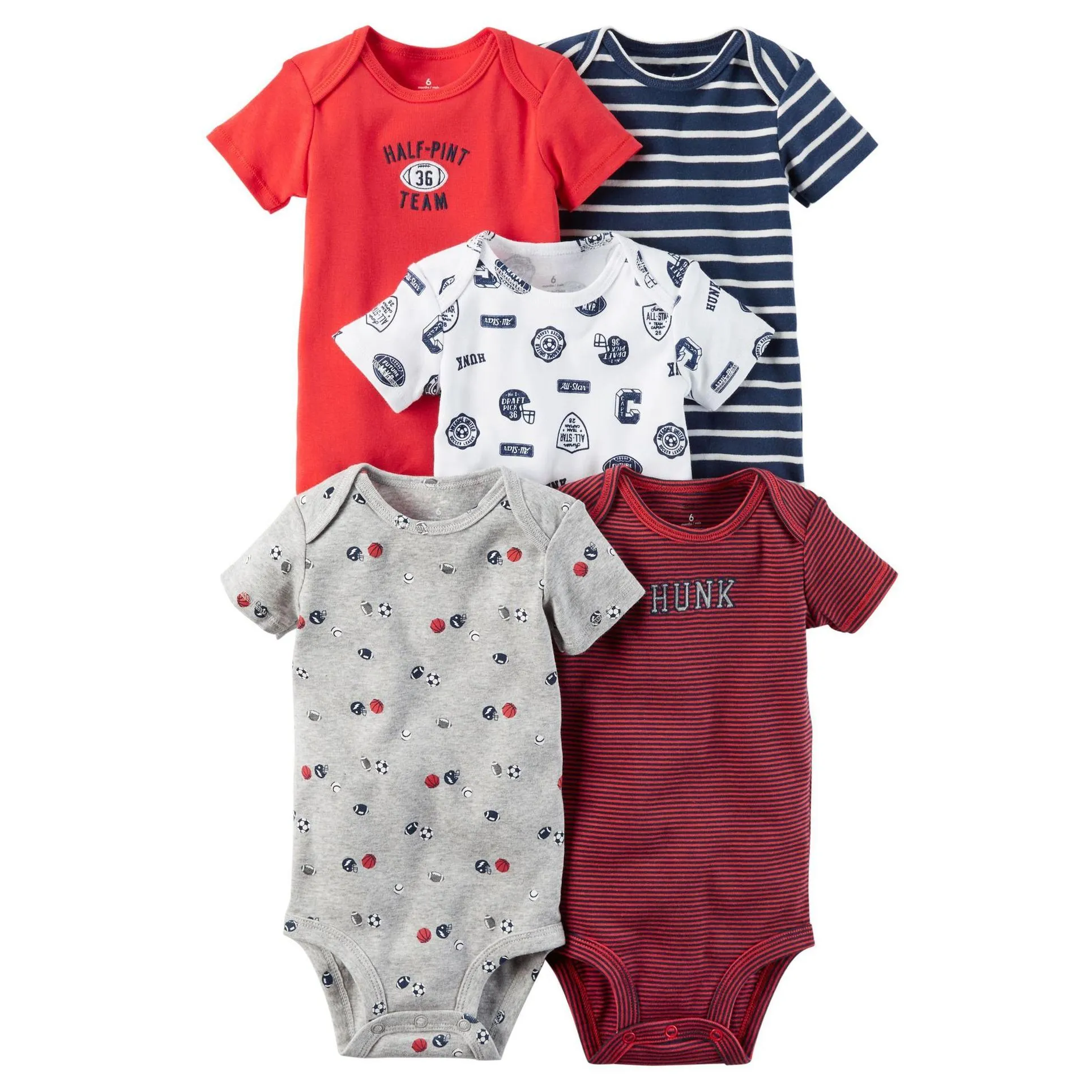 Uniesx Newborn Baby Rompers Clothing 5Pcs/Lot Infant Jumpsuits 100%Cotton Children Roupa De Bebe Girls&Boys Baby Clothes