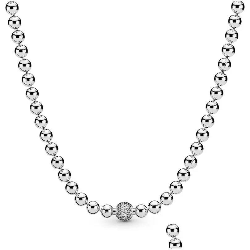 925 Silver Fit Necklace Pendant heart women fashion jewelry Thick Infinity Knot Bead Chain Sliding