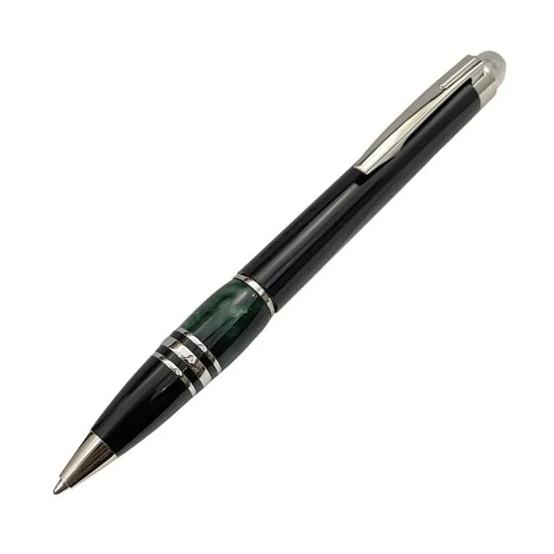 wholesale 5A Crystal on Top Rollerball Gel Pen Black and Silver Circle Cove M Roller ball Pen With Series Number