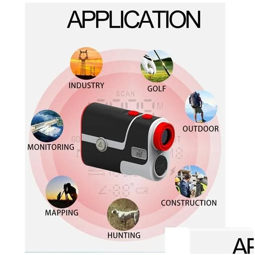Golf Training Aids Sh005 1000M Digital Range Finder Telescope Monocar Display Rangefinder Lcd Hunting Drop Delivery Dhkm2 417