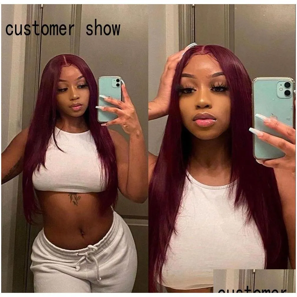 New 613 Blue/Pink/Purple/Yellow/red Colorful Brazilian Straight lace front wig Pre Plucked Lace Frontal synthetic hair wig for women