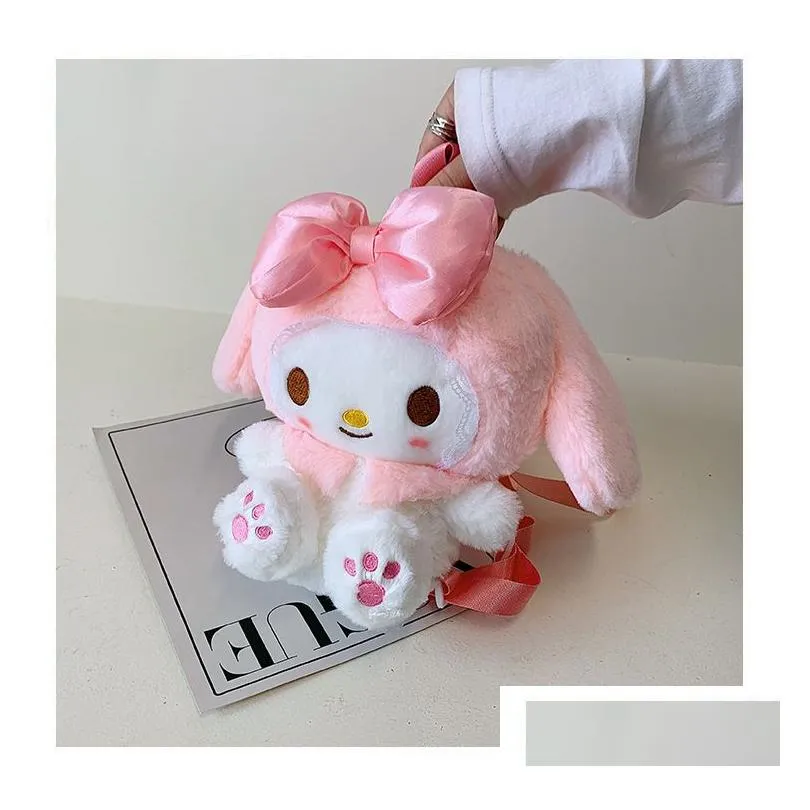 New Plush Backpacks Cartoon Sanli Ou Yugui Dog Toy Bag Lolita Lovely Rabbit Cinnamoroll Messenger Kawaii Plushs Bag Cute Bags for