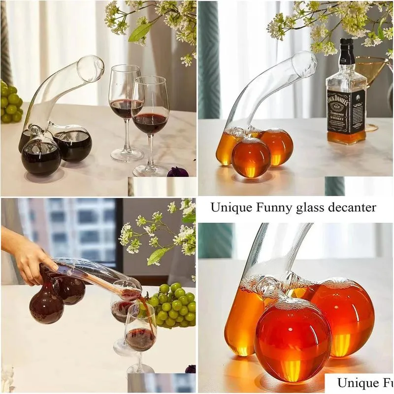 Bar Tools Party For Alcohol Men Birthday Gift Decanter Whiskey Glass Decanters Unique Funny High Borosilicate 231114 Drop Delivery Dhpld