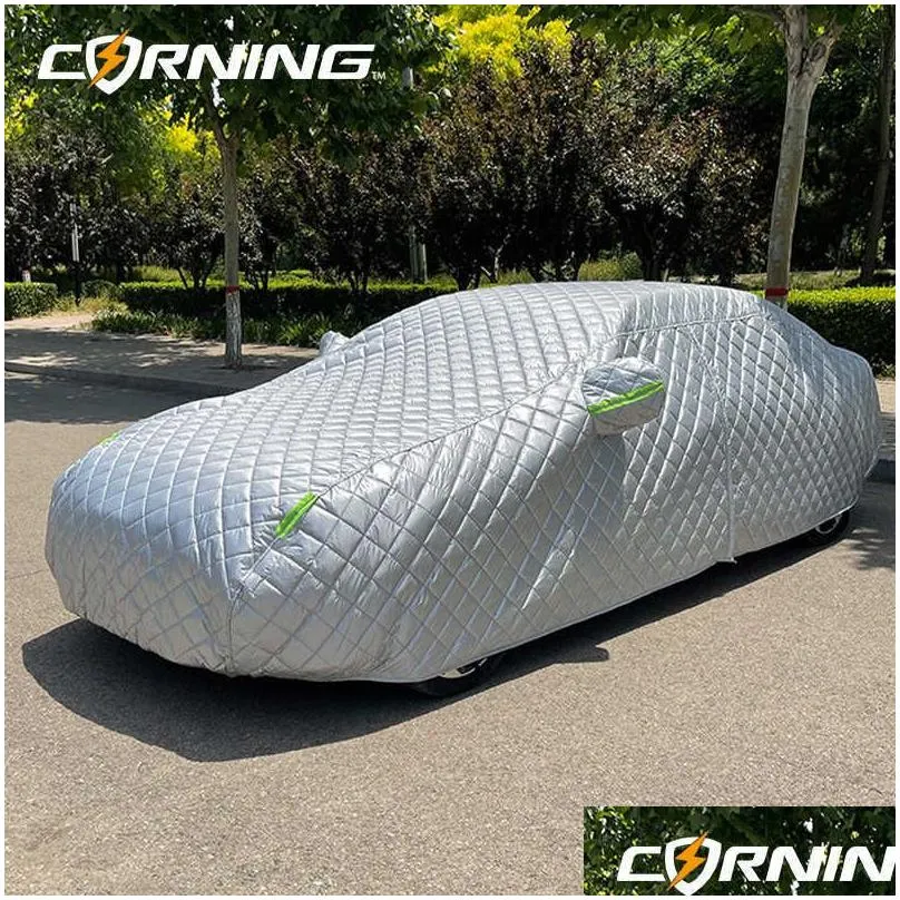 Winter Cover Outdoor Cotton Thickened Awning For Car Protection Snow Covers Sunshade Waterproof Dustproof for Sedan SUVHKD230628