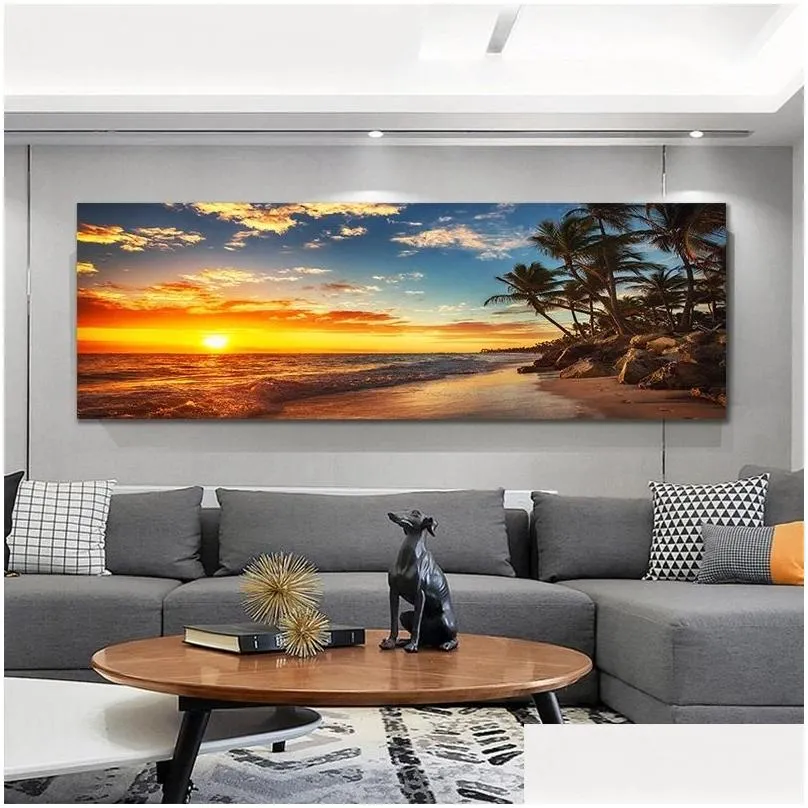 Canvas Prints Bedroom Painting Seascape Tree Modern Home Decor Wall Art For Living Room Canvas Painting Landscape Pictures
