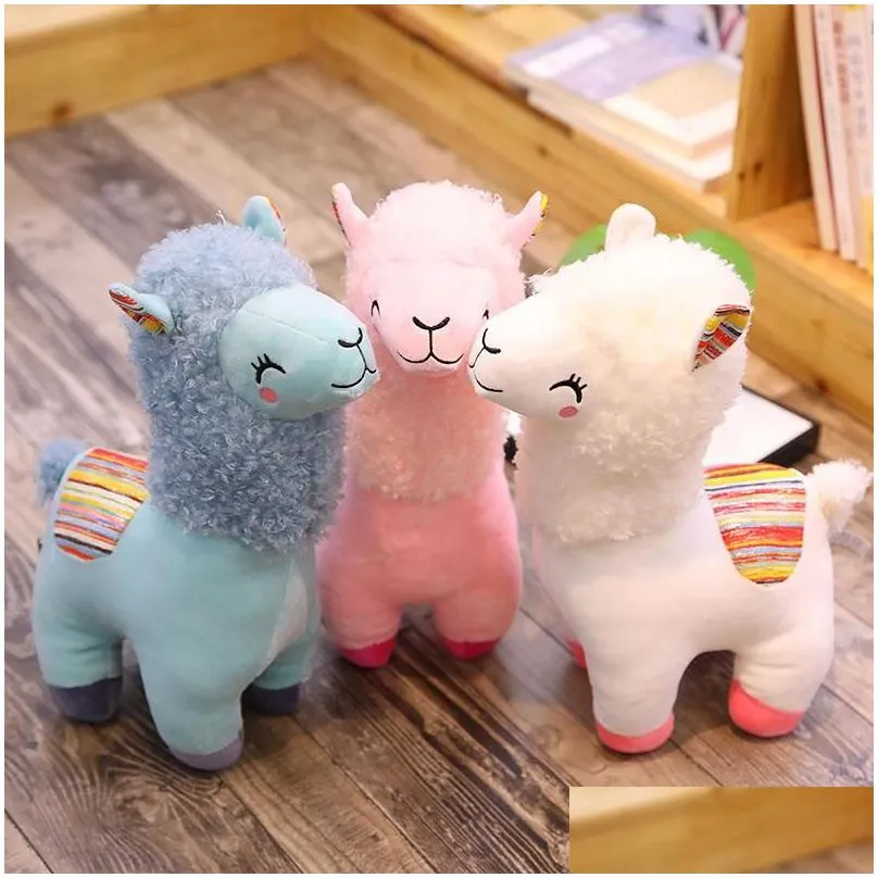 Lovely 25/35cm/45cm Alpaca Llama Plush Toy Doll Animal Stuffed Cartoon Dolls Soft Stuffed Alpacas For Kids Birthday Gifts 4 Colors
