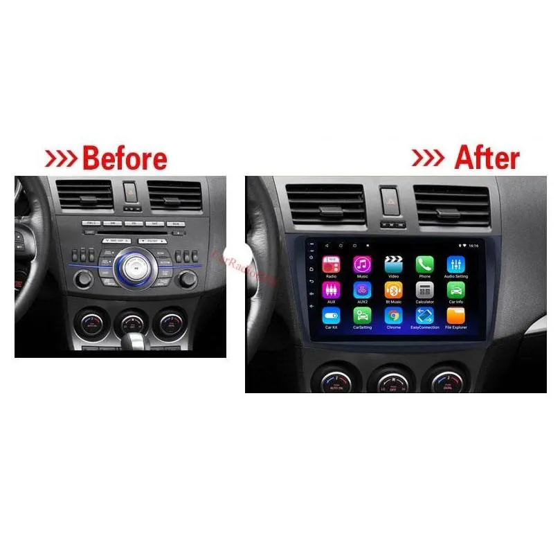 Car dvd Radio Player 9 inch TouchScreen Android for MAZDA 3 2009 2010 2011 2012 with GPS Sat Nav WIFI USB OBD2