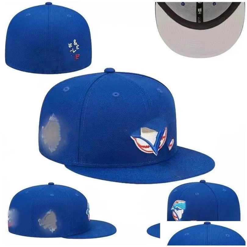 designer hat Men`s Baseball Fitted Hats Classic Black Color Hip Hop  Sport Full Closed Design Caps baseball cap Chapeau Stitch Heart Hustle Flowers 