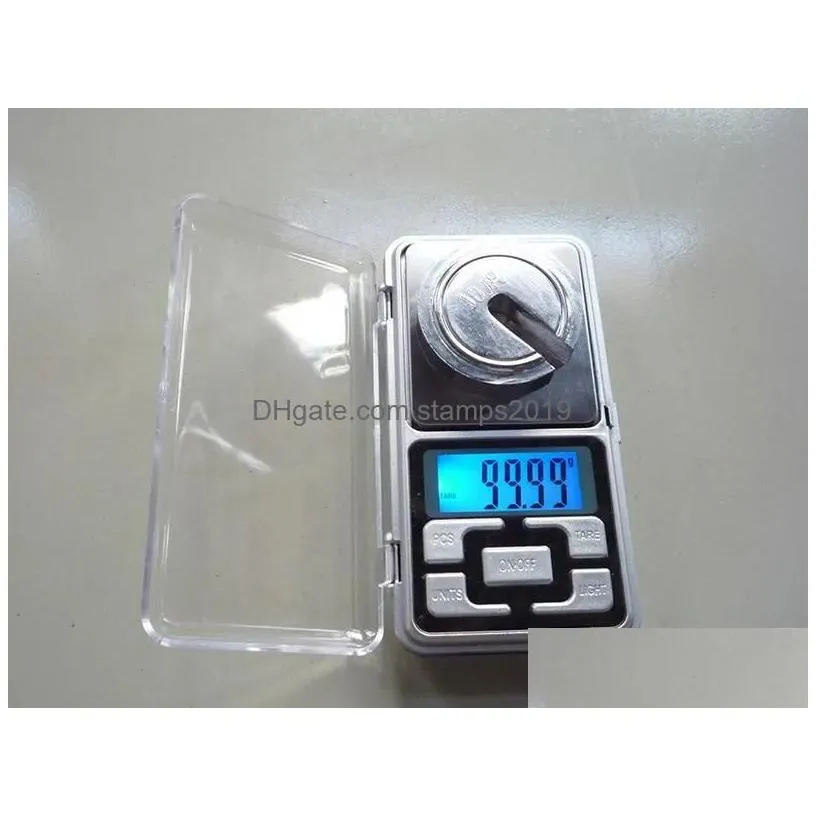 Weighing Scales Wholesale Mini Electronic Digital Scale Jewelry Weigh Nce Pocket Gram Lcd Display With Retail Box 500G/0.1G 200G/0.0 Dhszh