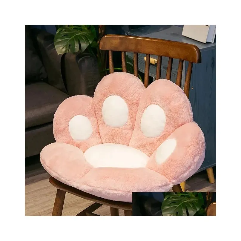 INS Lovely Plush Bear Paw Cushion Pillow Soft Stuffed Seat Sofa Indoor Home Decor Toys Kawaii Birthday Gift 240122