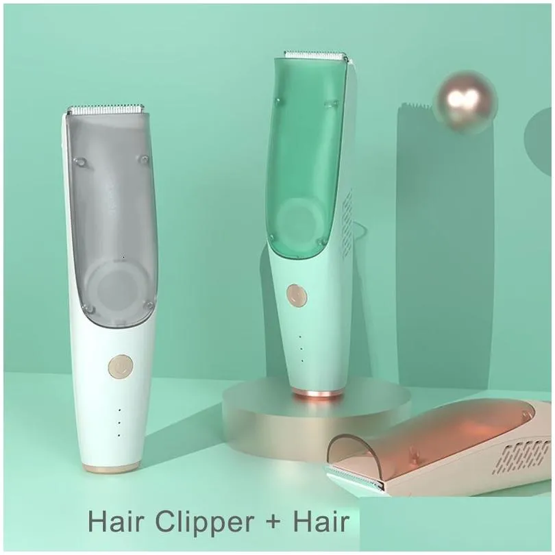 Infant Hair Clipper Automatic Collection Hair Trimmer Baby Silent Waterproof Children`s Hair Trimmer Children`s Sleep Use USB Charging Adult Hair Trimmer