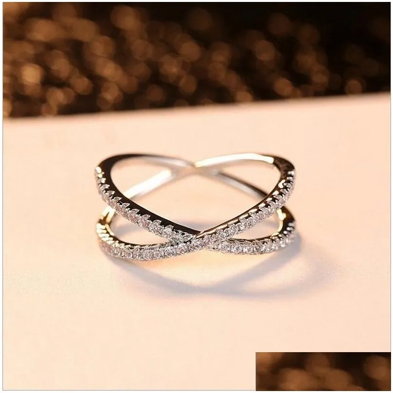 simple cute female full cz diamond finger ring luxury jewelry 925 sterling silver engagement ring colorful zircon rings for woman gift