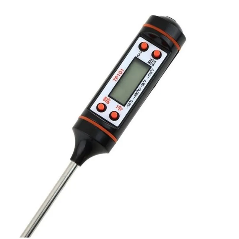 Thermometers Stainless Steel Bbq Meat Kitchen Digital Cooking Food Probe Hangable Electronic Barbecue Household Drop Delivery Home Gar Dhrjf