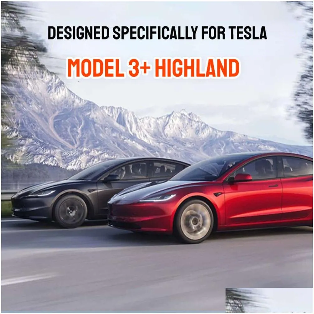 New For Tesla Model 3+ Highland 2024 Wireless Charging Panel Center Console Silicone Pad Non-slip Interior Accessories