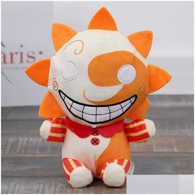 12-30cm Fnaf Sundrop And Moondrop Plush Toy Security Breach Sunrise BOSS Game Dolls Gift For Kids