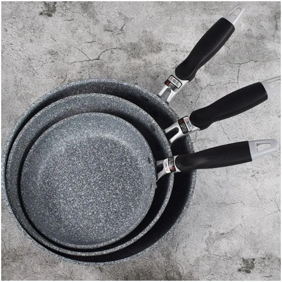 Pans Durable Stone Frying Wok Pan Nonstick Ceramic Pot Induction Fryer Steak Cooking Gas Stove Skillet Cookware Tool for Kitchen Set