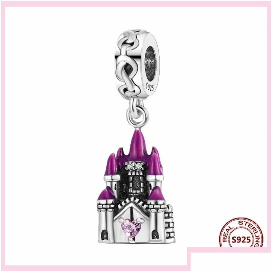 Charms 925 Sterling Sier Dangle Charm Women Beads High Quality Jewelry Gift Wholesale Castle Iron Tower Building Lighthouse Bead Fit P Dheyc