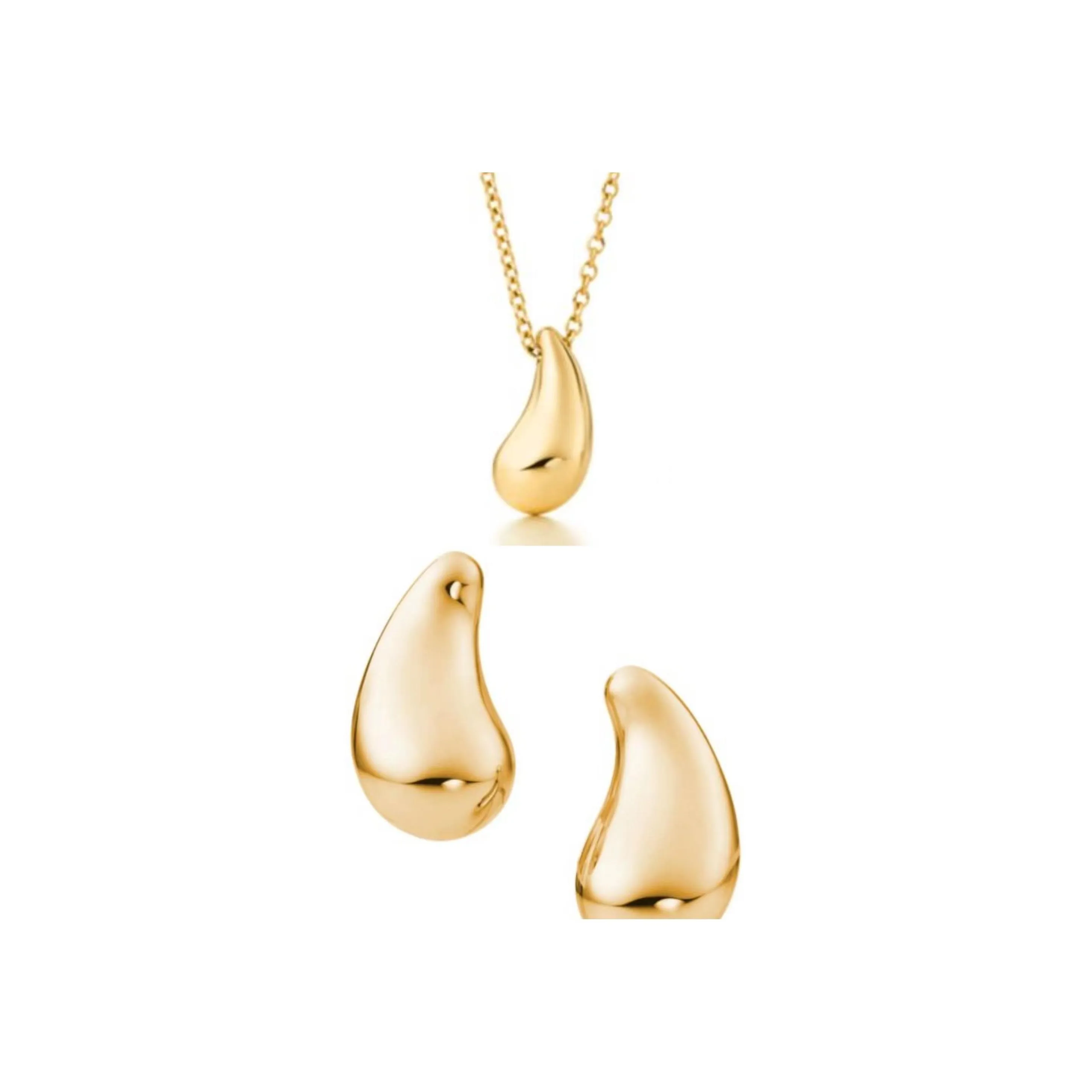Pendant Necklaces Designer Uni Female Jewlery 18K Gold For Women Sier Trendy Set Fashion Mother Valentine Day Gift Girlfriend Earrings Otuy5