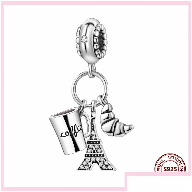 Charms 925 Sterling Sier Dangle Charm Women Beads High Quality Jewelry Gift Wholesale Castle Iron Tower Building Lighthouse Bead Fit P Dheyc