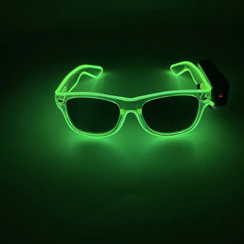 Wireless LED Light up Glasses Clear Luminous Party Eyeglass Women Mens Costume Sunglasses Glow in The Dark Neon Glasses for Carnival Party