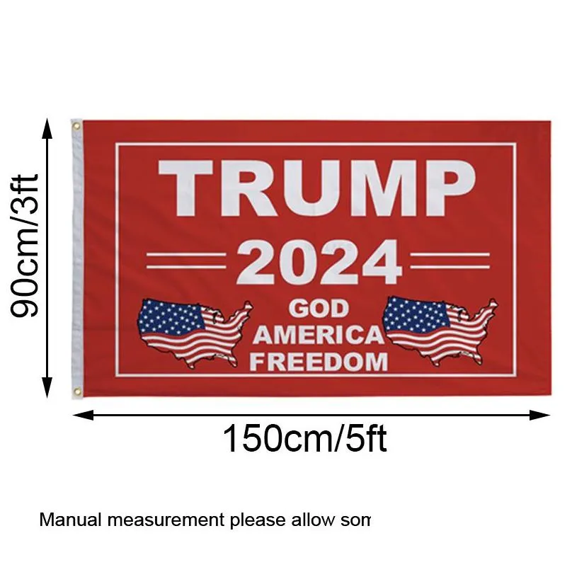 90*150cm/3*5ft Trump 2024 Flag U.S. General Election Banner 2 Copper Grommets Save America Again Flags Polyester Outdoor Indoor Decoration