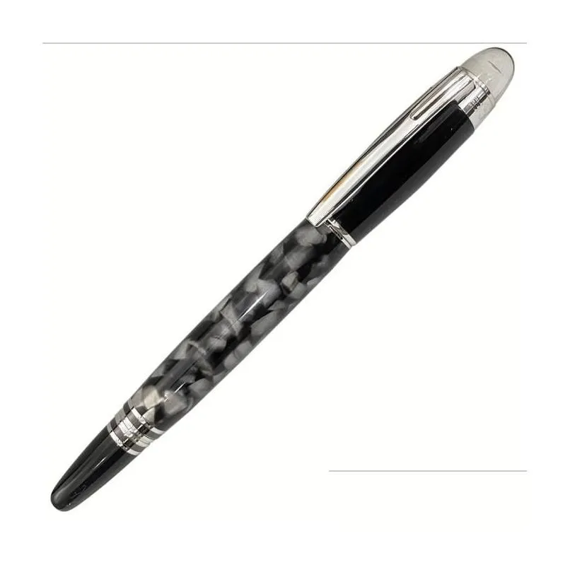 wholesale 5A Crystal on Top Rollerball Gel Pen Black and Silver Circle Cove M Roller ball Pen With Series Number