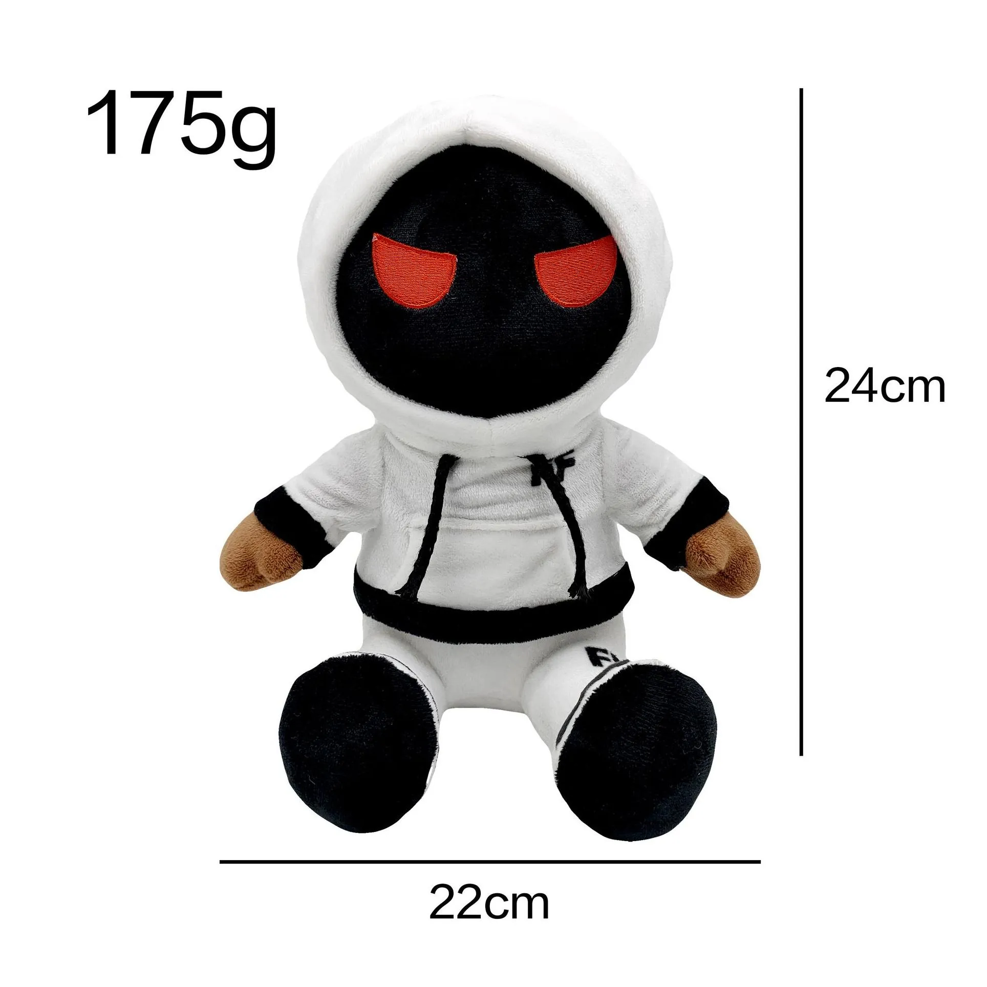 YORTOOB Foltyn Family Plush Toy Black-faced Mystery Man in a Hoodie Gift or Home Decorations