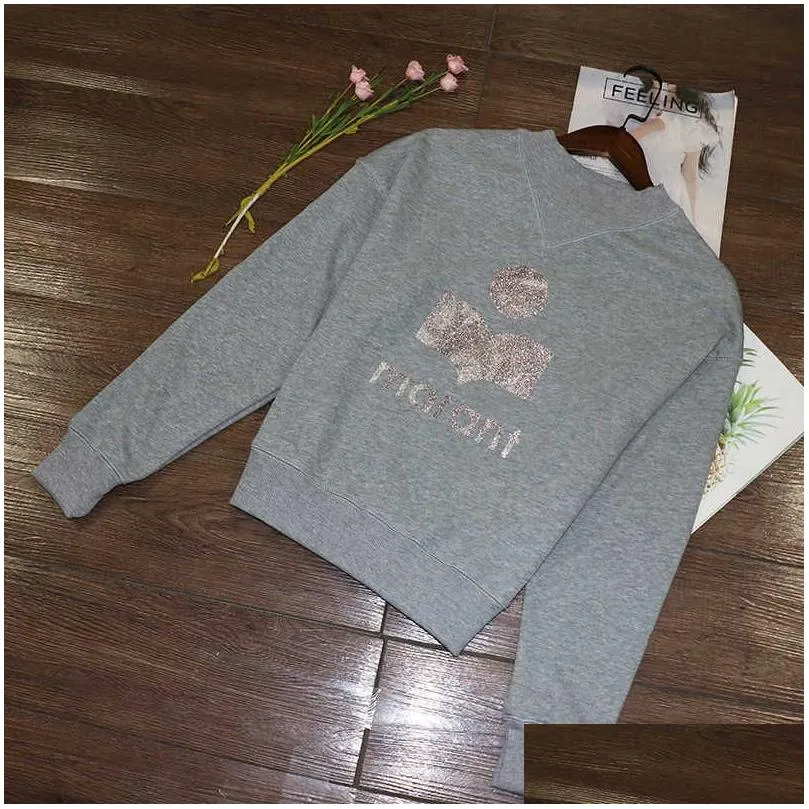 2023ss Isabel Marant Designer Sweatshirt Fashion Hoodie Classic Letter-printed Terry Cotton Sweater Women clothes