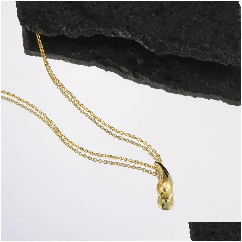 Pendant Necklaces Designer Uni Female Jewlery 18K Gold For Women Sier Trendy Set Fashion Mother Valentine Day Gift Girlfriend Earrings Otuy5
