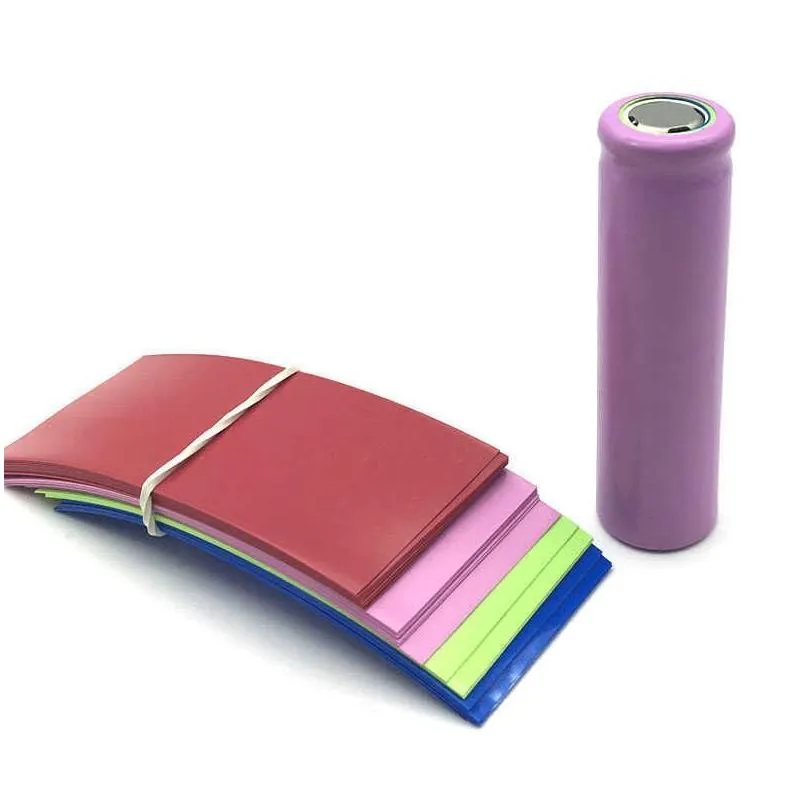 wholesale 20Pcs 21700 Battery PVC Skin Sticker Shrinkable Wrap Cover Sleeve Heat Shrink Re-wrapping for Batteries Wrapper FLPN
