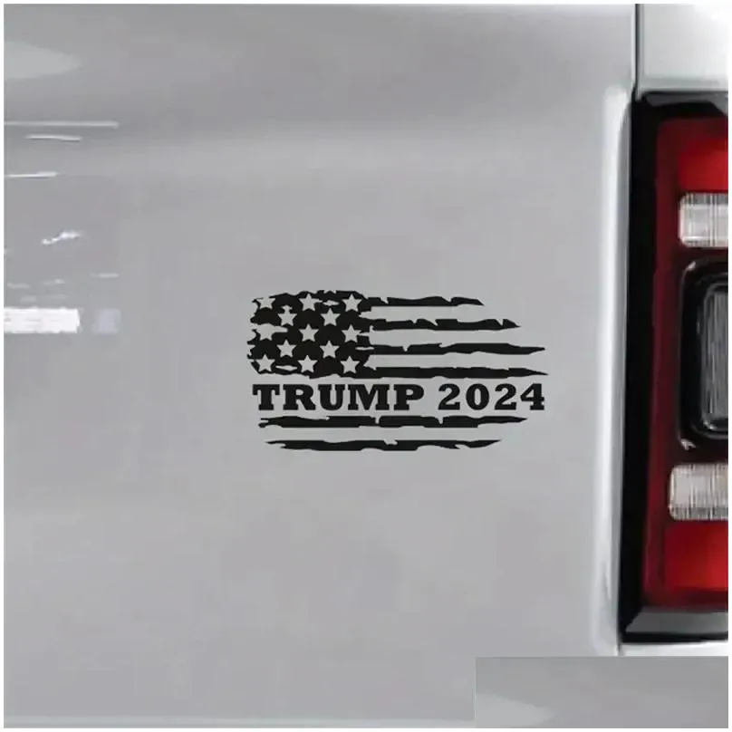 USA Flag Trump 2024 Car Sticker Flag Decal Multipurpose ZZ