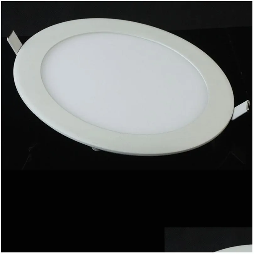 Led Panel Lights Super Thin Light Round Recessed Ceiling Embeded Slim Downl 3W 6W 9W 12W 15W 18W Drop Delivery Lighting Indoor Dhpd3