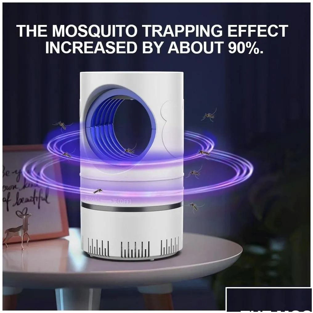 Pest Control Usb Electric Mosquitoes Killer Lamps Indoor Attractant Fly Traps For Mosquitos Rechargeable Trap Light Lamp Drop Delive Dho2Y