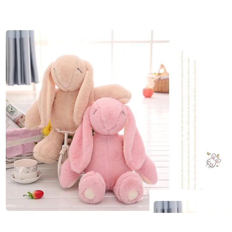Multicolor ins Easter Plush Bunny Doll Big Ear Toy Wedding Rag Cartoon Children`s Birthday Gift