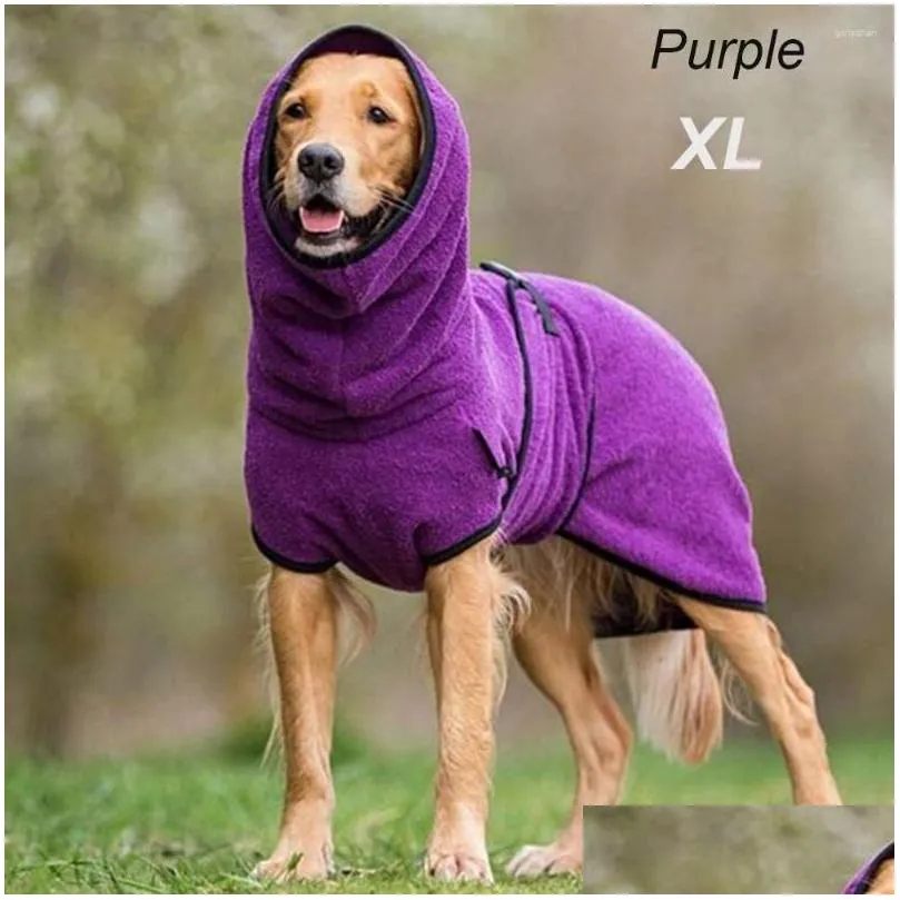 Dog Apparel Bathrobe Pet Drying Coat Clothes Microfiber Absorbent Beach Towel For Large Medium Small Dogs Cats Fast Dry Accessories