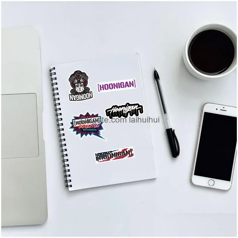 52pcs hoonigan stickers hoonigancar jdm racing car graffiti stickers for diy luggage laptop skateboard motorcycle bicycle sticker