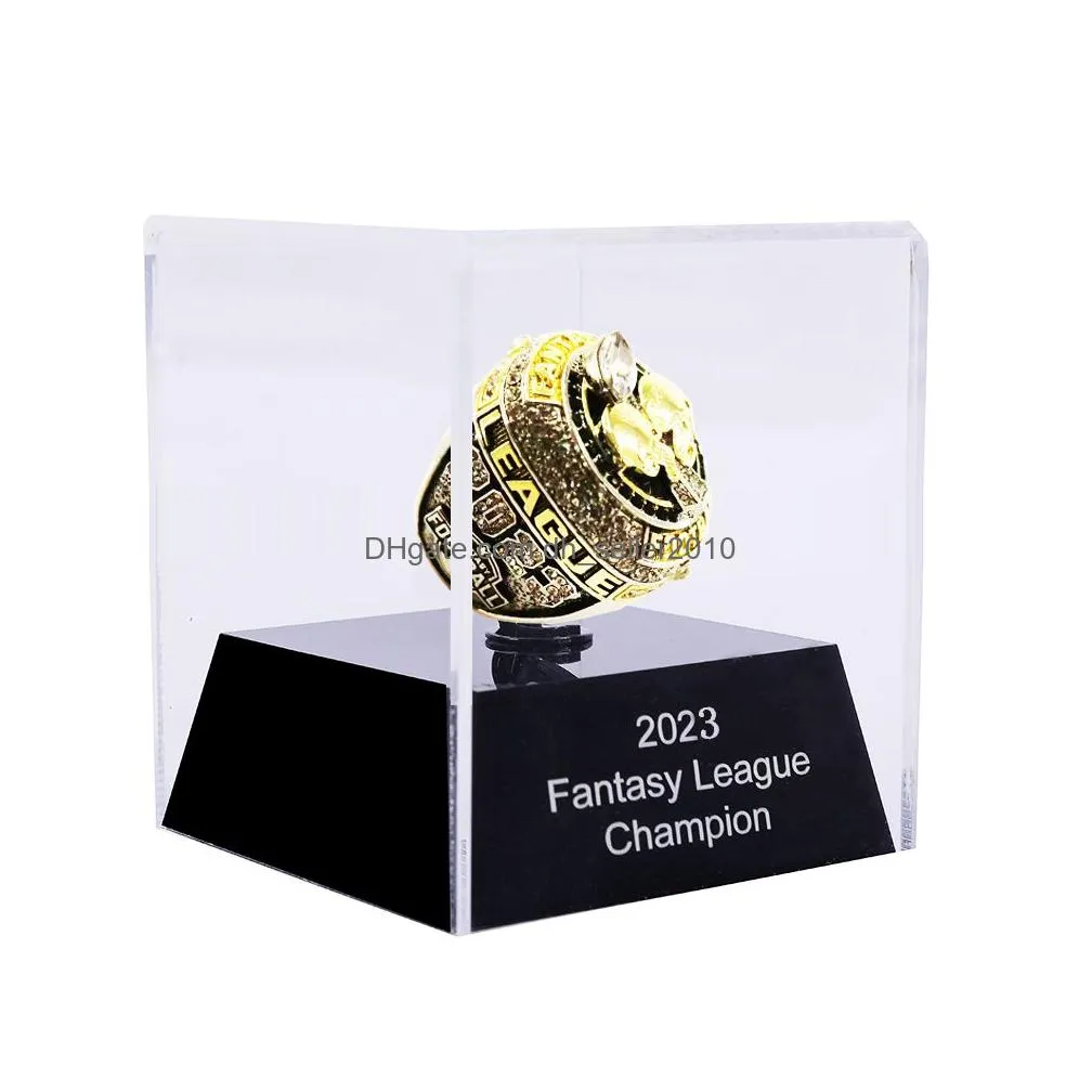 Band Rings 2023 Fantasy Football Ring With Stand Fl Size 8-14 Drop Drop Delivery Jewelry Ring Dhrvm