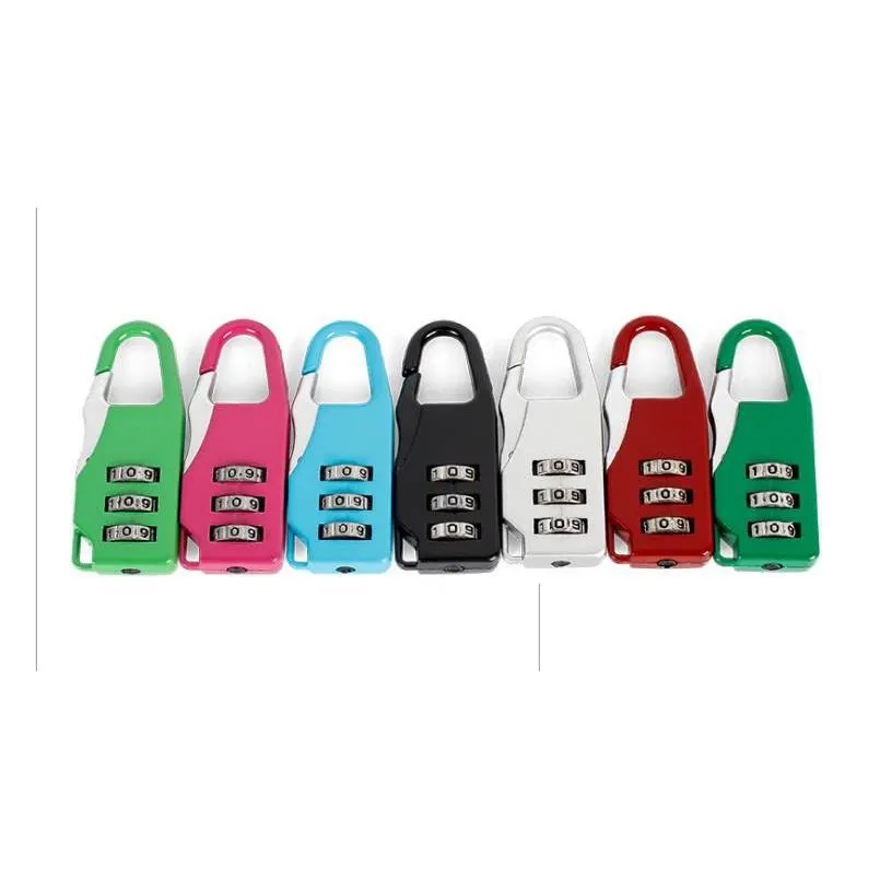 Door Locks 3 Digit Number Combination Keyed Padlocks Password Lock Zinc Alloy Security Suitcase Lage Cupboard Cabinet Mini Locker Padl Dhcon